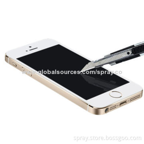 Tempered-glass screen guard for iPhone 5/5S/5C, 9H hardness